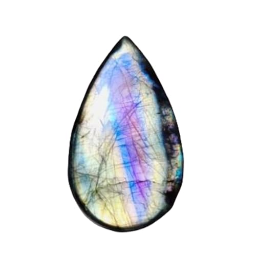 Pierre gemme poire arc-en-ciel 53x31mm pour sublimer vos colliers faits main