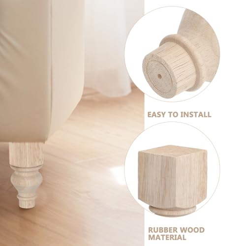 Patas de madera maciza para crear un ambiente rústico en tu salón y dormitorio 4