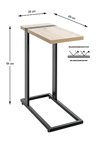 Table d'appoint en C pour optimiser l'espace et travailler du canapé - 4