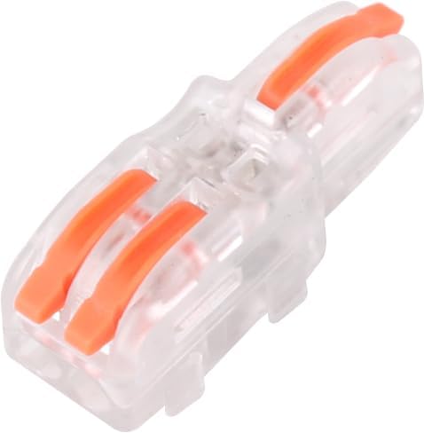Connecteurs d'épissure à levier transparents et isolés avec poignée de serrage orange x25