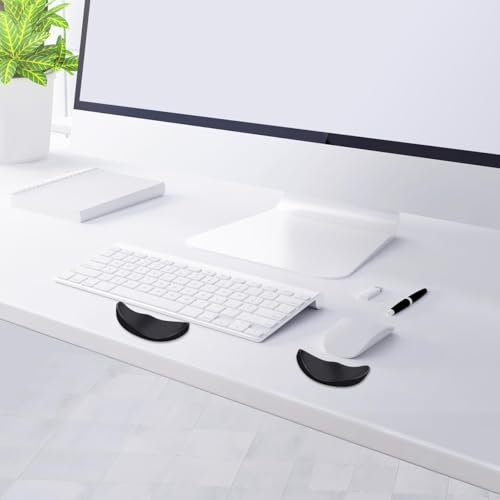 Image of Left-Handed and Right-Handed Truly Ergonomic Wrist Rest for Mouse and Keyboard, Carpal Tunnel Support, Pain Relief, Anti-Fatigue, Easy Glide, Office Computer Laptop Gaming (Left+Right)