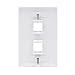 VCE 2 Port Keystone Wall Plate UL Listed (10-Pack), Single Gang Wall Plates for RJ45 Keystone Jack and Modular Inserts, White