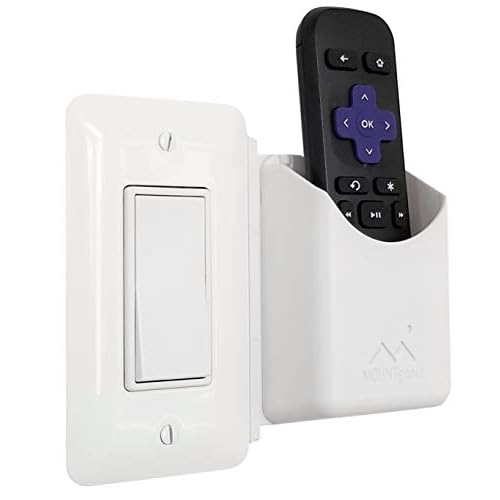 The No-Screwups Remote Control Holder by Mount Genie (White): Wall Mount with…