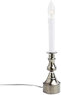 New Ideal Lights Dimmable Window Candle Electric with Multi Timer IR Controller, Metal Base Christmas Window Candles UL Listed 1 Set Packing 1 Extra Replacement Bulb (Nickel, 1)