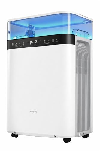 Image of avylo Dehumidifier for Basement, 90 Pint /Day Ultra Efficient Energy Star 2025, 4500 Sq.Ft Coverage, 2.11 Gallon Top Tank, Quiet Operation, Built-in Pump, Auto Defrost Dehumidifiers for Home, Black