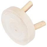 WRITWAA Blumenhocker aus Holz Pflanzenständer Rund 14X9cm Natürlicher Holzfarbton Stabiler Blumenständer für Balkon Garten und Wohnzimmer