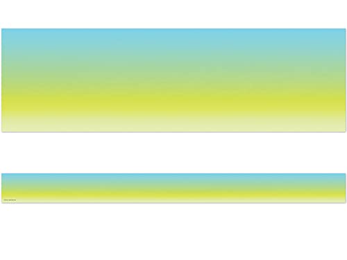 Teacher Created Resources Aqua and Lime Color Wash Straight Border Trim