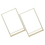 Ajuste versátil: los soportes para letreros de mesa se ajustan a diferentes materiales, lo que los hace ideales para sujetar menús, números de mesa y más. soporte vertical de exhibición de acrílico, portamenús
