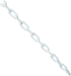 Warning ChainPlastic Warning Chain Warning Safety Parking Space Plastic Chain with 2 Plastic Hooks Link Repair for Crowd Control, Traffic, Queuing Line (Red, 6mm x 5m)