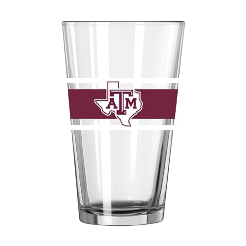 Image of Logo Brands NCAA 16 oz Pint Glass - Durable Glass With Bold Team Color- Chip-Resistant Rim Drinkware For Fans, Tailgates, Home Bars & Everyday Use