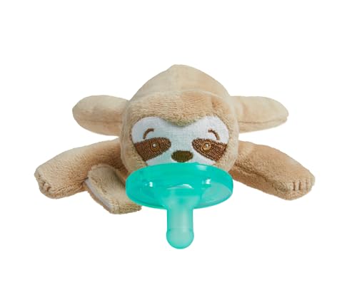 Image of Philips Avent Soothie Snuggle Pacifier Holder with Detachable Pacifier, Sloth, 0m+, SCF347/07