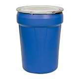 Eagle Plastic Drum, 30 Gallon Capacity, DOT Compliant, Made in USA, Blue