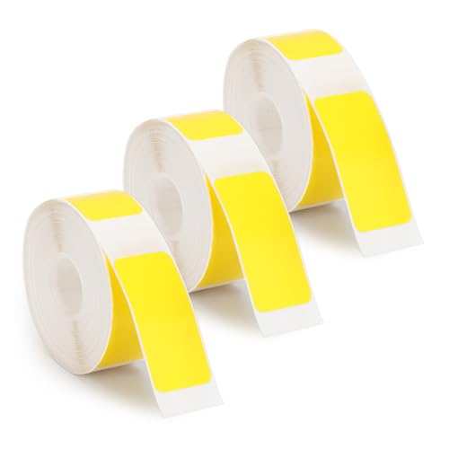 Étiquettes thermiques autocollantes et étanches pour machine Phomemo D30 en lot de 3 rubans