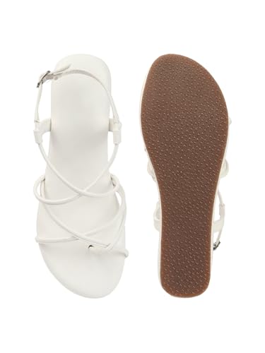 Image of TRYME Women Open Toe Comfort Multi Strap Stylish Daily Wear Wedge Heel Sandals