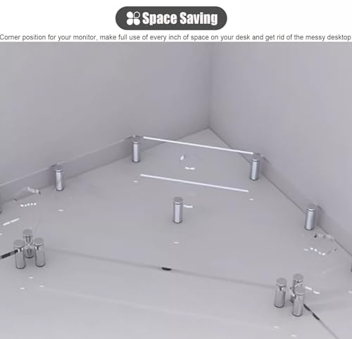 Support d'écran d'angle pour organiser un bureau avec triple écran - 4