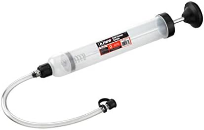 ARES 70920 - Fluid Change Syringe - Smooth Suction Action for Easy Fluid Change - Ideal for Power Steering Fluid, Brake Fluid Removal and More - 200cc Max Capacity