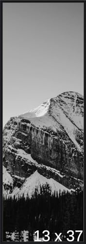 Frame It Easy 13 1/2 x 37 Satin Black Metal Frame (Ashford) 13.5x37 inches