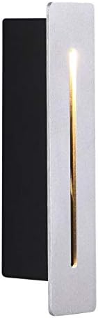 Modern 3W LED Wall Light Fixture Flush Mount Lamp Step Stair Lighting Hotel Corridor Silver