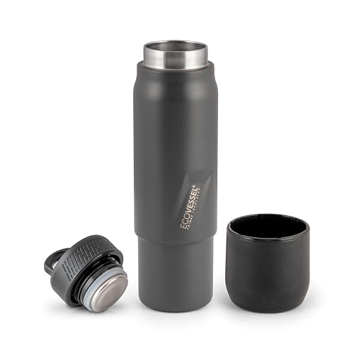 EcoVessel Stainless Steel Flask with Removable Shot Cup