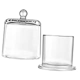 Vaguelly Frasco De Vidrio Decorativo Tarro De Dulces Tapa 210ml Ideal para Cocina y Hogar