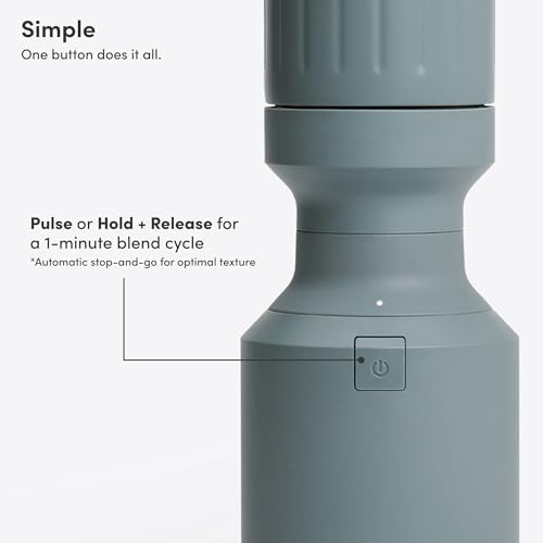 Image of Beast Mighty 850 Stainless Steel | Compact Personal Blender | Extra Vessels | Keeps Blends Cold | Smoothies, Shakes, Sauces, Dips | Portable Straw Caps and Lids | 850W (Mist)