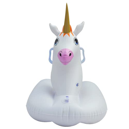 Jet Creations Snow Sled – Inflatable Winter Sled Tube And Décor For Adults And Kids 3 Year And Up. Max 200 Lbs. Available Design: Unicorn, Husky, (Unicorn) #TOP5