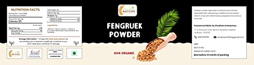 Organic Nature Methi Seed Powder - 250 Gram | Fenugreek Powder (Jar Pack)
