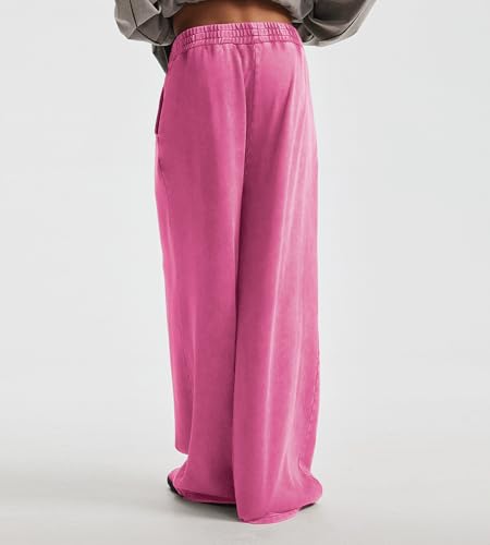 Image of Colorful world Mens Sweatpants Acid Washed Elastic Waist Drawstring Sweat Pants Cotton Baggy Streetwear Pant with Pockets