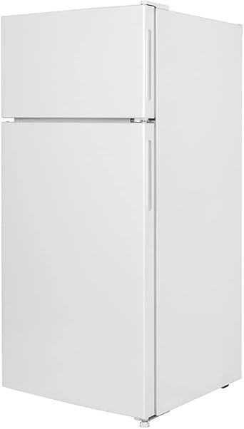 Maxzen JR112ML01 Refrigerator, Compact, Large Capacity, Right Opening, 2 Doors, 18.5 in 47 cm Width, Living Alone, Upper Freezer, Temperature Control, Heat-Resistant Board, Interior Light