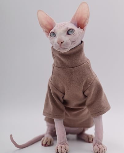 DUOMASUMI Sphynx Cat Clothes Self-Heating Warm Thermal Underwear for Hairless Cats, Kittens and Small Dogs (Grey-XL)
