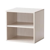 Amazon｜キューブボックス ガラス扉付き ホワイト 約幅34.5×奥行29.5