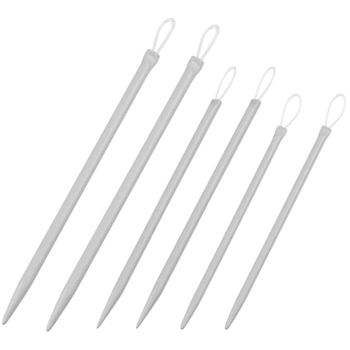 Zuoyou 6 Pcs Nylon Thread Rope Threader Yarn Thread Large Eye Wool Needle Threader Weave Knitting Needle Yarn Sewing Needle Sweater Needle Knitting Tool
