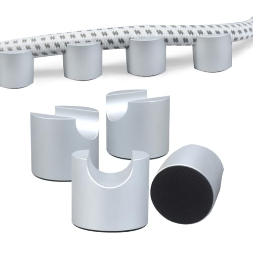 Soporte de alambre HiFi XAGMODSHN de aluminio con almohadilla de pie para cables de altavoces 5