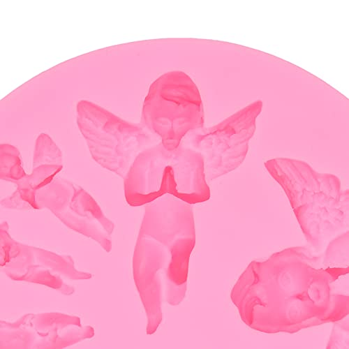 Molde de silicona en forma de ángel para decoración de pasteles miniatura 7