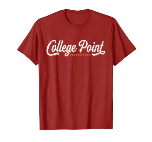 College Point Queens New York T-Shirt T-Shirt, Men, Cranberry Red, Large