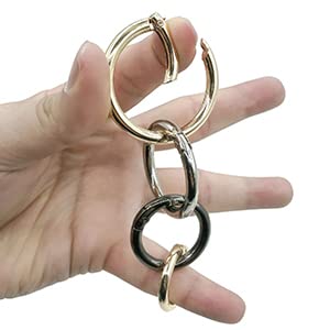 Image of Spring O Rings Keyring Buckle, 8PCS Round Carabiner Snap Clip, Key Ring Clip DIY Accessories for Handbag Key Keychain TXZWJZ, Silver, 3 /4 inch (20 mm)