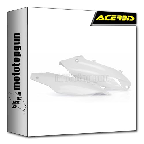 Plastiques latéraux moto blancs compatibles Kawasaki KXF 250 2013 2014 2015 2016