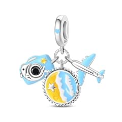 Airplane Camera Sun Sand Charm