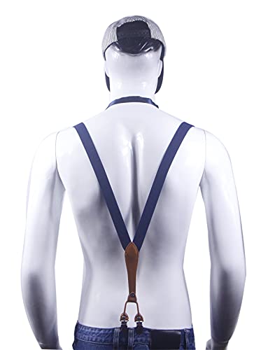 Image of Men's Suspenders Bowtie Set Elastic Y Shape Style Women's Suspenders Bowtie For Wedding&Formal Events