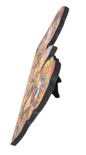 Image of Vils Lord Puri Jagannath Balaram & Subhadra Divine Holy Blessing Wood and Plastic Photo Frame Cutout with Back Stand for Pooja /Gift (Size 3.5 inch X 6 inch)- Multicolor
