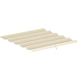 Outsunny Techo de Pérgola 2,55 m Retráctil para Marco 3x3 m Crema