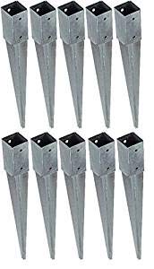 10 x Einschlagbodenhülse 91 mm x 750 mm Cover