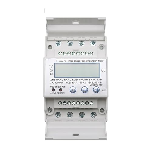 Compteur de consommation d'énergie triphasé avec écran LCD multifonction de haute précision - 4
