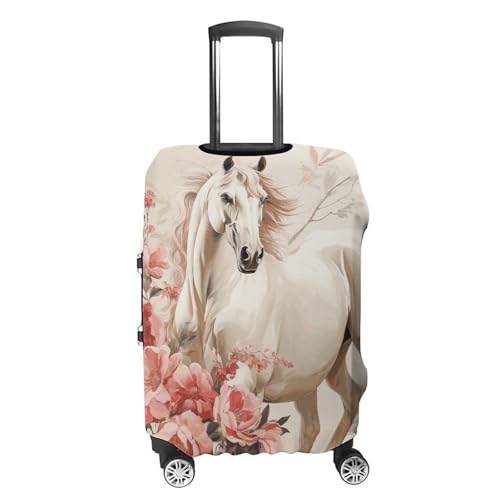 Horse Image Luggage Cover, Washable Elastic Suitcase Cover Protector Fit 18-32 Inch Luggage4