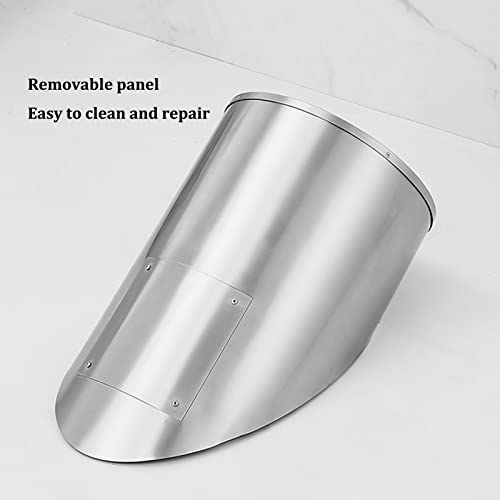 OTQEFTN Stainless Steel Men's Wall-Mounted Urinal, Household Hotel Bathroom Public Toilet Vertical Urinal Urinal, Automatic Sensor Flush Valve Toilet Urinal,Anti-Clogging