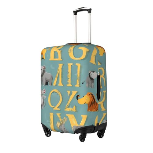 Zoo Alphabet Animal Print Fashionable Suitcase Cover Personalized Luggage Protector for Travel and Business2