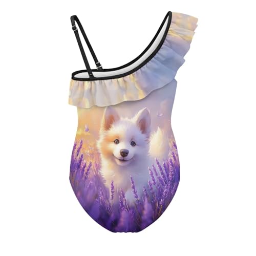 Image of Girls One Piece Swimsuits Size 3-14 Trendy Ruffle Bathing Suit Casual Hawaiian Summer Beach Swimwear