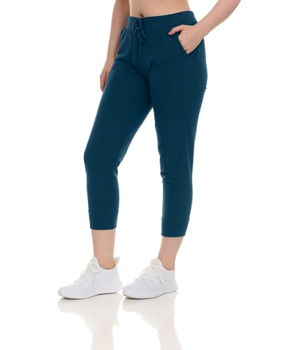 Sexy Basics French Terry Jogger Pants|Cotton Comfort | Capri Length Drawstring Sweat Pants | Multi Packs & Colors2