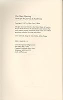 One Heart Opening 0966051823 Book Cover