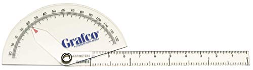 Grafco Flex/Hyperextend Goniometer, Measuring Tool for Joint Range of Motion in Physical Therapy and Rehab, 13640